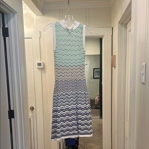 Missoni Green Sheath Midi Dress with Peter Pan Collar